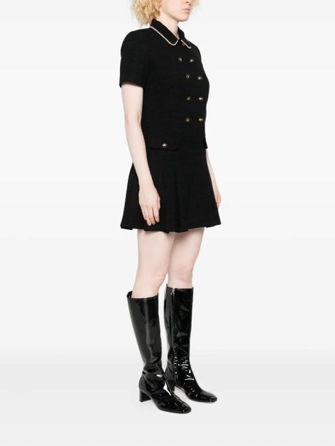 SANDRO button-embellished mini dress - Black - zdjęcie produktu nr 2