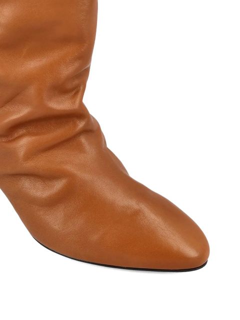 ISABEL MARANT 55mm calf leather slouch boots - Brown - zdjęcie produktu nr 2