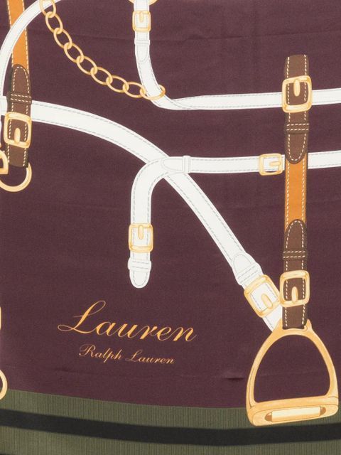 Lauren Ralph Lauren chain-print scarf - Brown - zdjęcie produktu nr 2