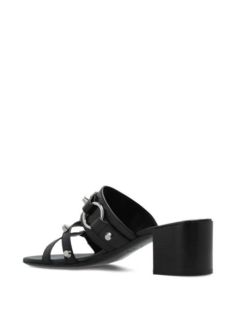 Balenciaga 65mm leather heeled sandals - Black