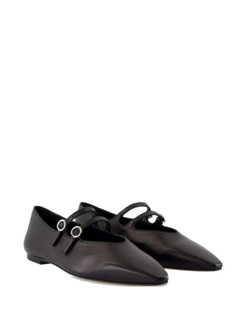 Aeyde double-strap pointed-toe flats - Black - zdjęcie produktu nr 2