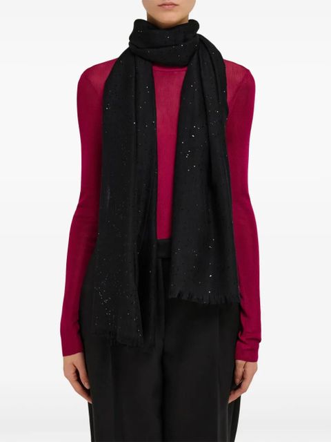 Ferragamo Micro paillette stole - Black