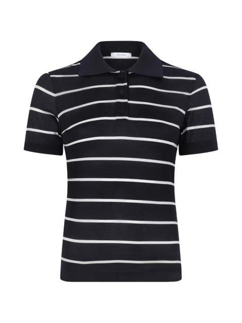 Max Mara striped collared T-shirt - Blue - zdjęcie produktu nr 1