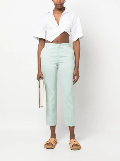 TWINSET cropped straight-leg trousers - Green - zdjęcie produktu nr 2