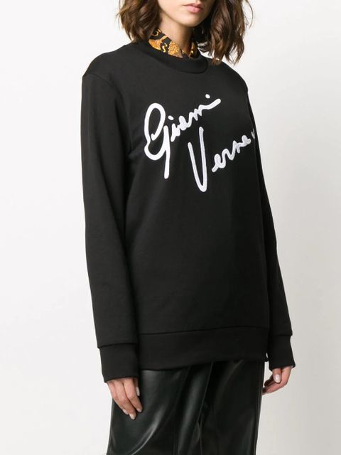 Versace GV Signature crew neck sweatshirt - Black