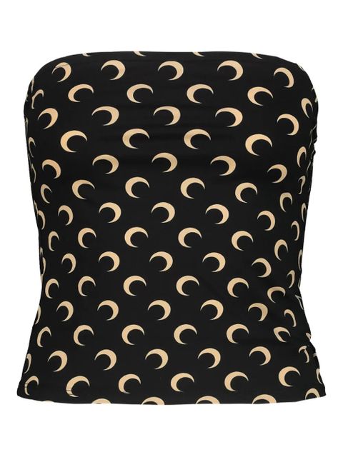 Marine Serre moon-print tube top - Black - zdjęcie produktu nr 1