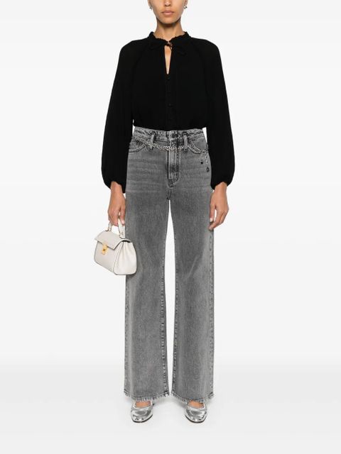 Maje chain-belt wide-leg jeans - Grey - zdjęcie produktu nr 2