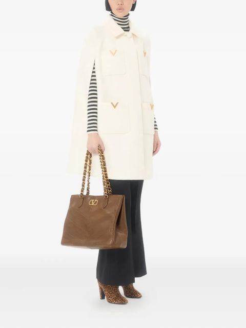 Valentino Garavani Valentino Garavani laseine tote bag - Brown