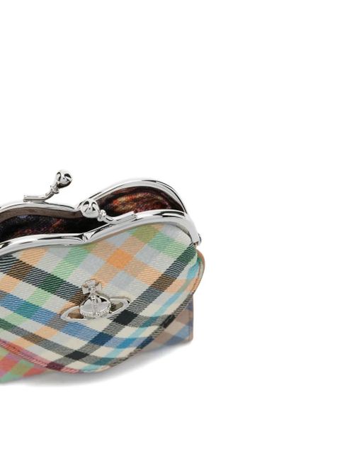 Vivienne Westwood heart-shape check wallet - Neutrals