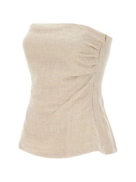 Faithfull the Brand strapless ruched top - Neutrals - zdjęcie produktu nr 2