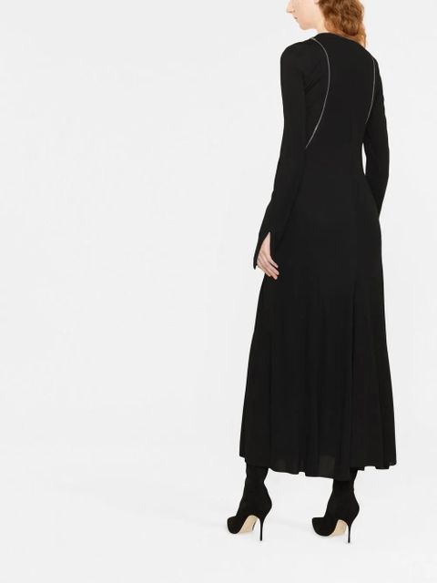 Victoria Beckham piped-trim detail dress - Black