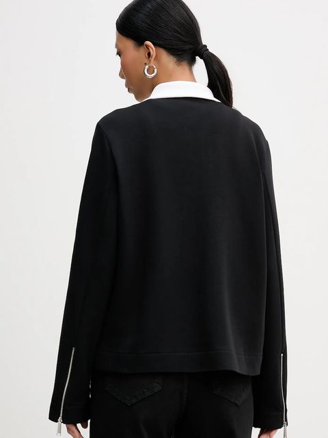 Karl Lagerfeld bluza damska kolor czarny z aplikacją B1W20007