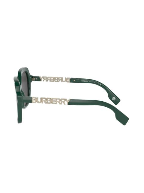 Burberry Eyewear Joni logo-lettering sunglasses - Green - zdjęcie produktu nr 2
