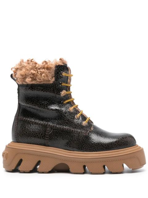 Casadei Generation C 60mm leather boots - Brown - zdjęcie produktu nr 1