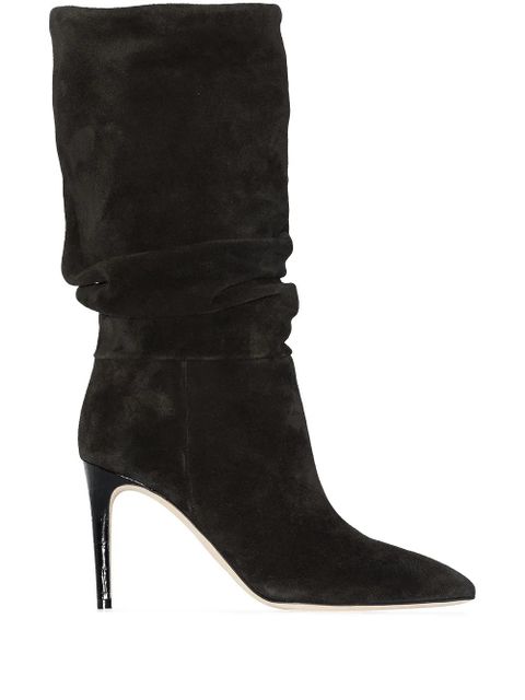 Paris Texas slouchy suede 85mm ankle boots - Black - zdjęcie produktu nr 1