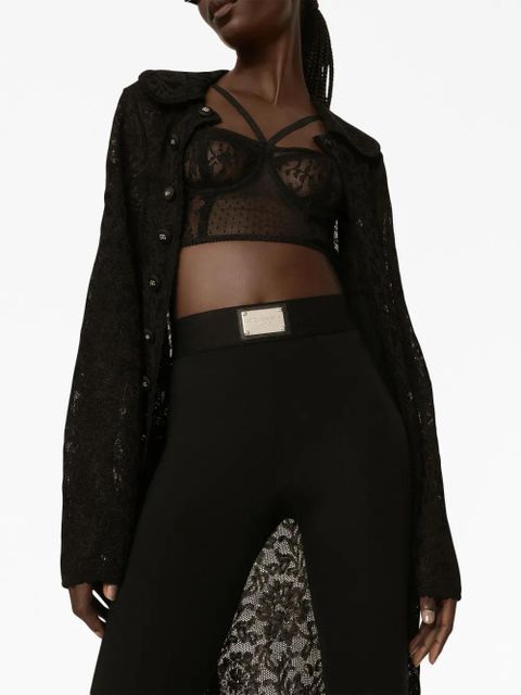 Dolce & Gabbana Lace-stitch DG jacket - Black