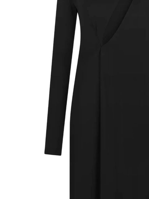 TOM FORD long-sleeve V-neck dress - Black - zdjęcie produktu nr 2