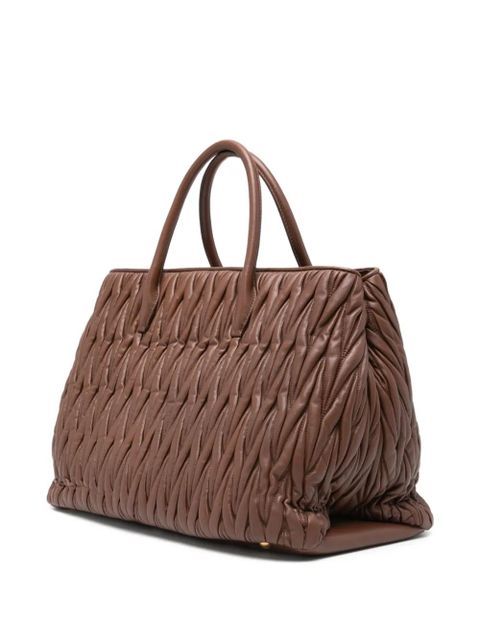 Miu Miu matelassé tote bag - Brown