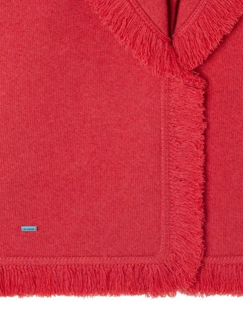 Alanui fringed finest coat - Red