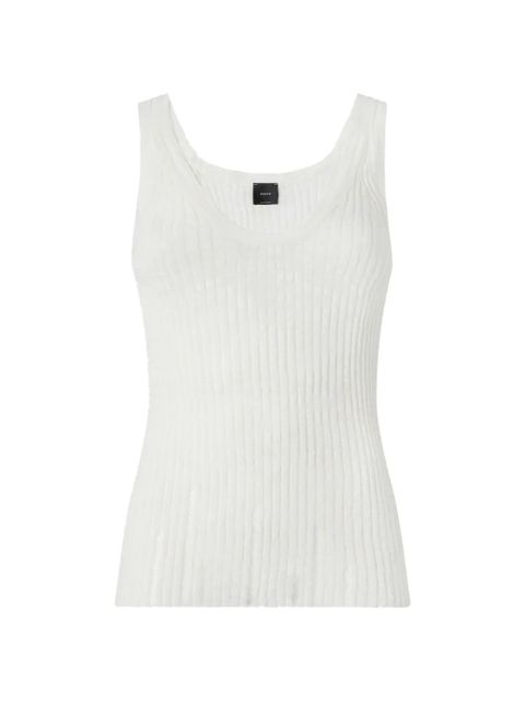 PINKO ribbed sleeveless vest - Neutrals - zdjęcie produktu nr 1