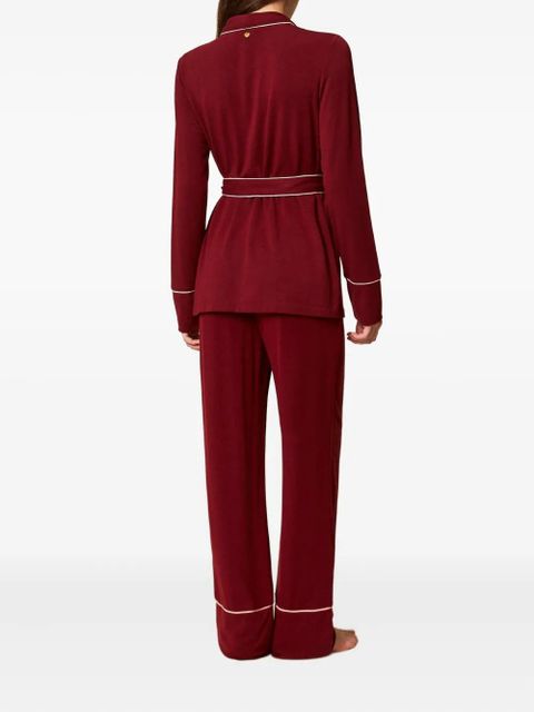 TWINSET Mannish belted pyjama trousers and top set - Red