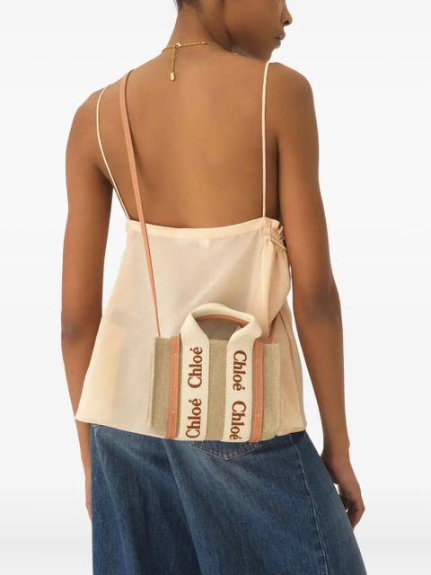 Chloé mini Woody tote bag - Neutrals