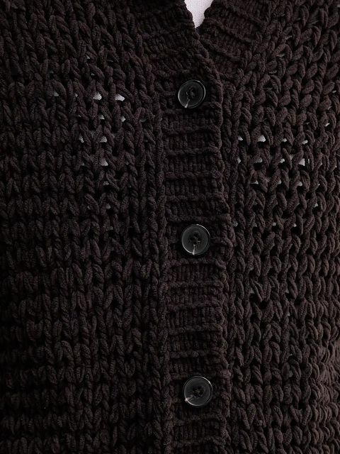 Marc O'Polo kardigan damski kolor brązowy 508607661083