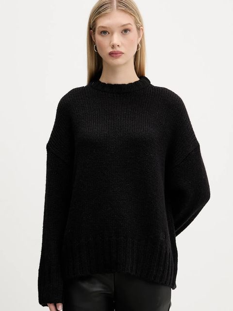 HUGO sweter z wełną damski kolor czarny 50548137 - zdjęcie produktu nr 1