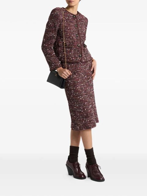 ETRO tweed-construction jacket - Red - zdjęcie produktu nr 2