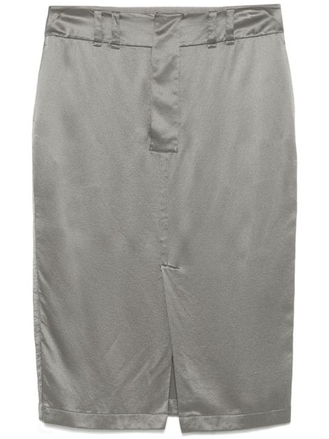 Saint Laurent silk midi skirt - Grey - zdjęcie produktu nr 1
