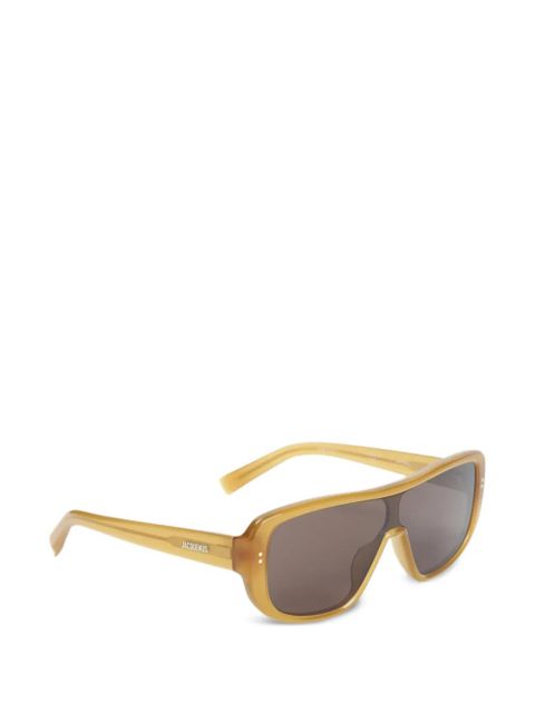 Jacquemus shield-frame sunglasses - Neutrals - zdjęcie produktu nr 2