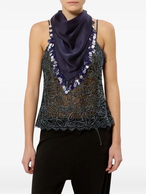 ISABEL MARANT Layla sequin-embellished scarf - Blue - zdjęcie produktu nr 2