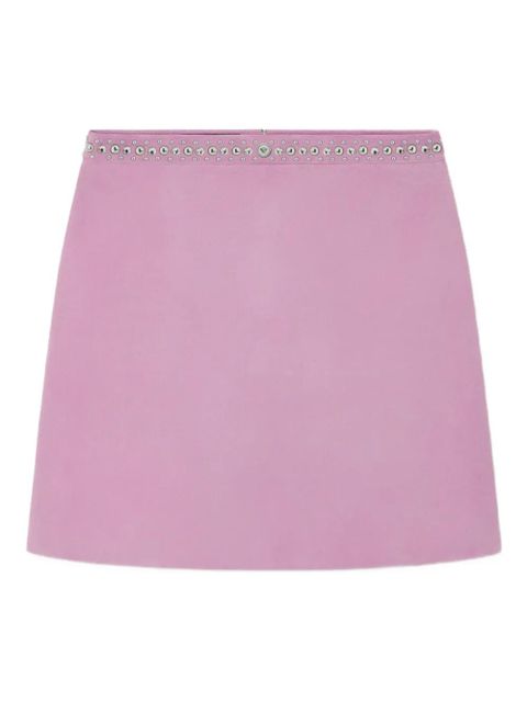 Versace embellished suede mini skirt - Pink - zdjęcie produktu nr 1
