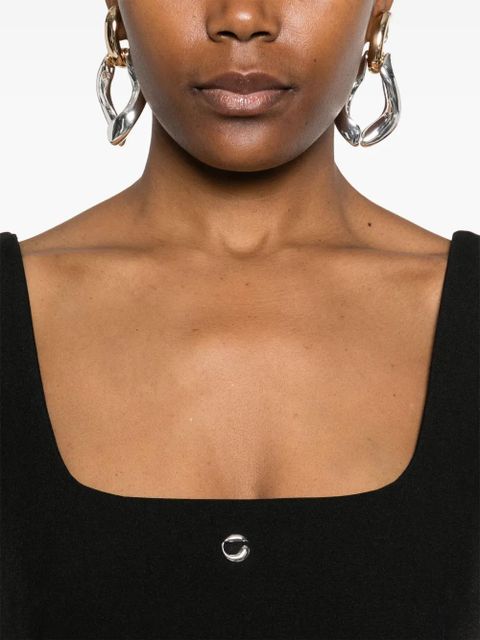 Coperni one-leg tailored midi dress - Black