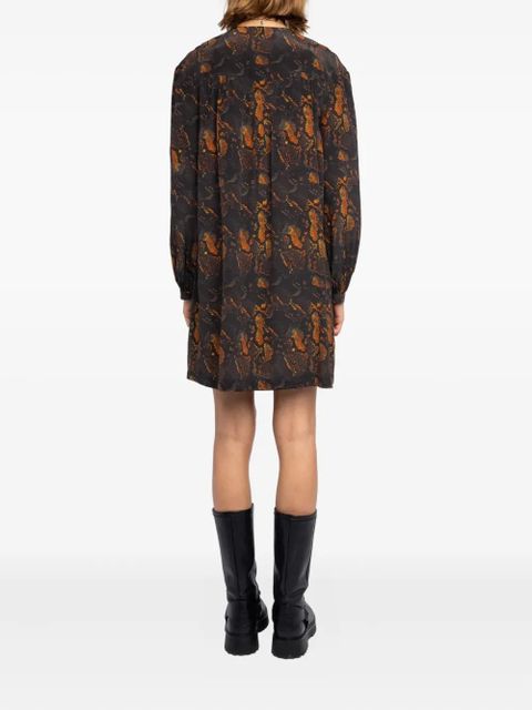 Zadig&Voltaire Ramela lace-up python dress - Black