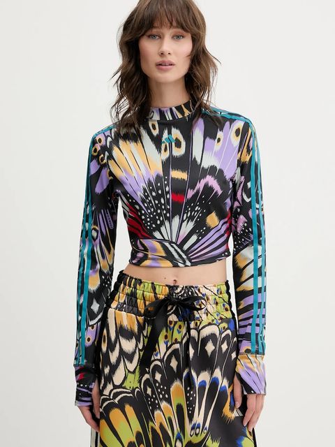 adidas longsleeve x Farm Rio kolor multicolor z półgolfem JL8649 - zdjęcie produktu nr 1