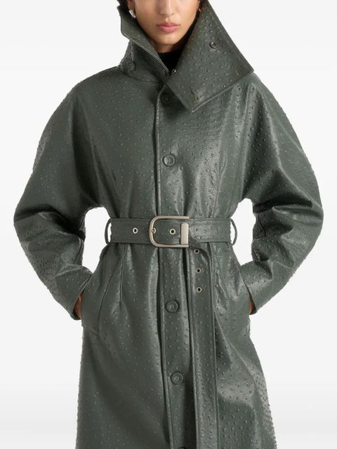 Manière De Voir Leyna balloon-sleeve belted coat - Green