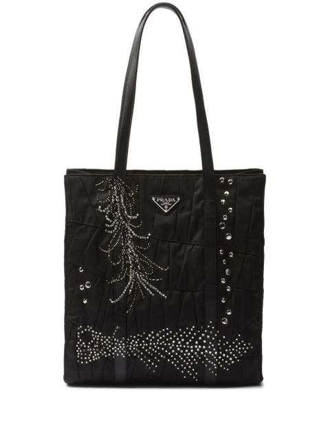Prada medium Re-Nylon patchwork tote bag - Black - zdjęcie produktu nr 1