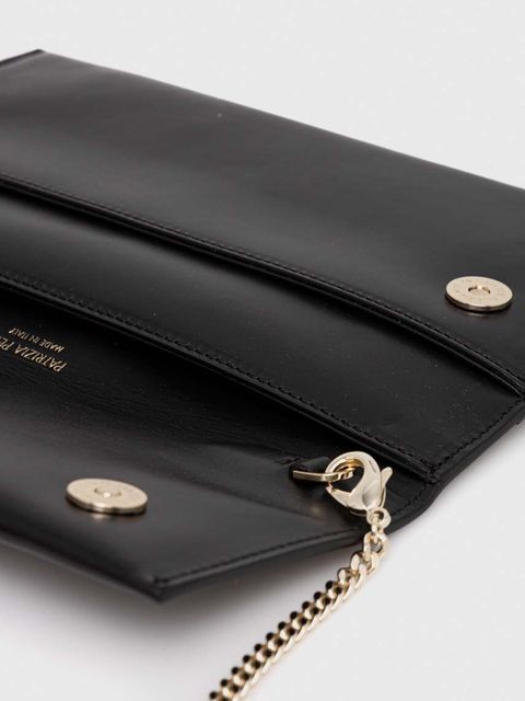 Patrizia Pepe kopertówka skórzana kolor czarny CB5460 L011