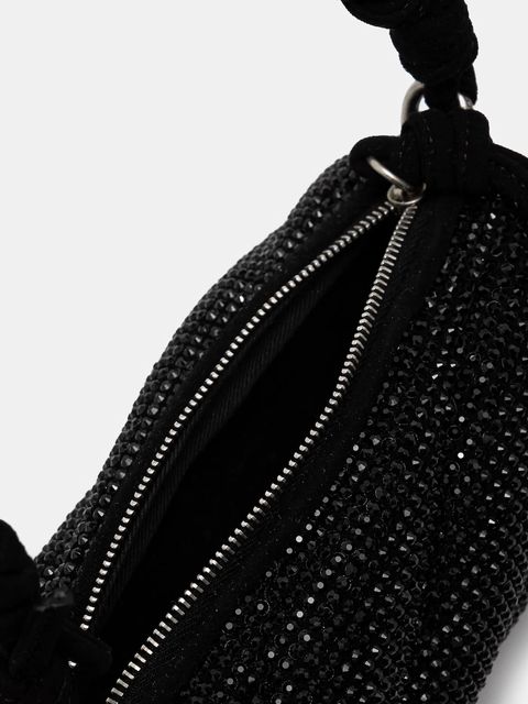 Fiorucci torebka Suede Rhinestone Micro Mella kolor czarny U01FMASL005LE05BK01