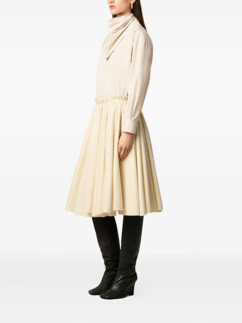 AMI Paris Corolla wool midi skirt - Neutrals
