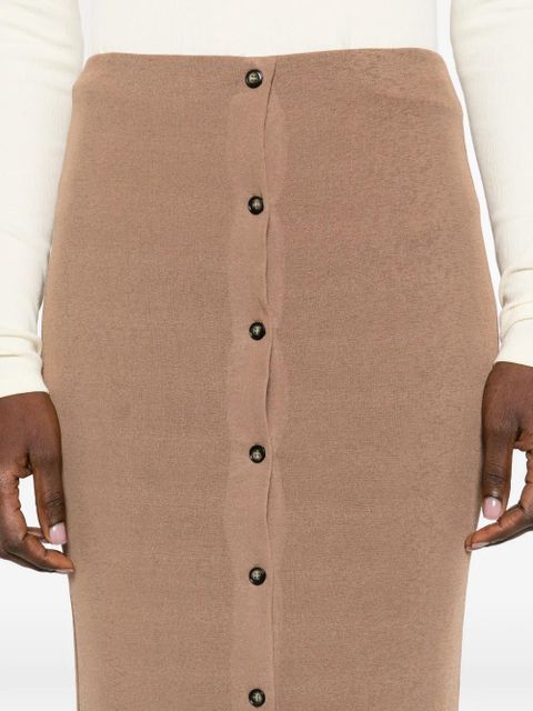 Nanushka button-down maxi skirt - Neutrals