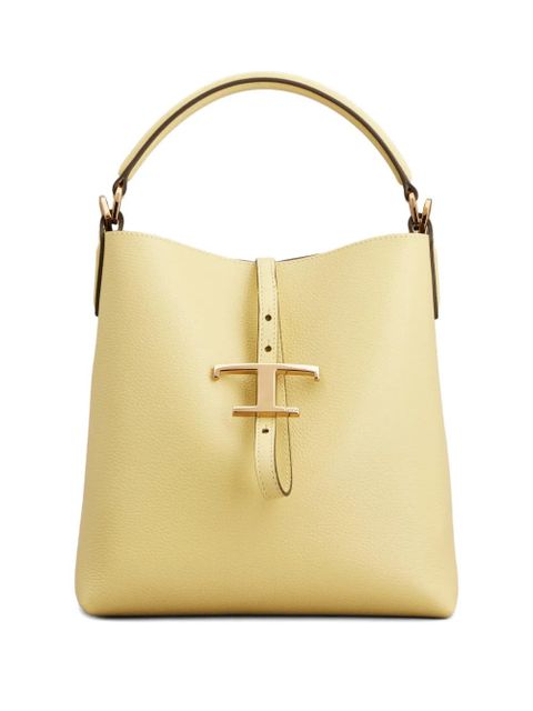 Tod's mini T Timeless 'T' pendant bucket bag - Yellow - zdjęcie produktu nr 1