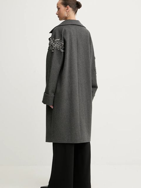 Blugirl Blumarine płaszcz z dodatkiem wełny kolor szary RF5241.T221A - zdjęcie produktu nr 2