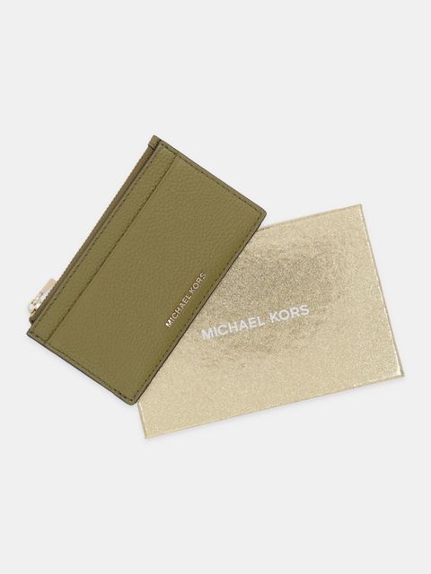 MICHAEL Michael Kors portfel skórzany damski kolor zielony 32F5GJ6D8L
