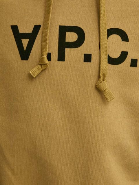 A.P.C. bluza bawełniana hoodie standard grand vpc GOTS kolor żółty z kapturem COHBN.M27908