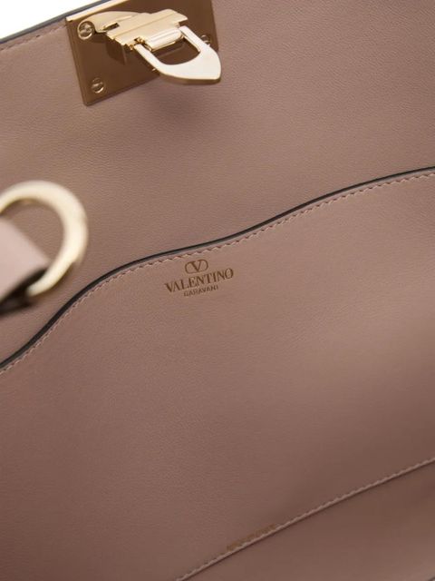 Valentino Garavani Rockstud grainy calfskin shopping bag - Pink