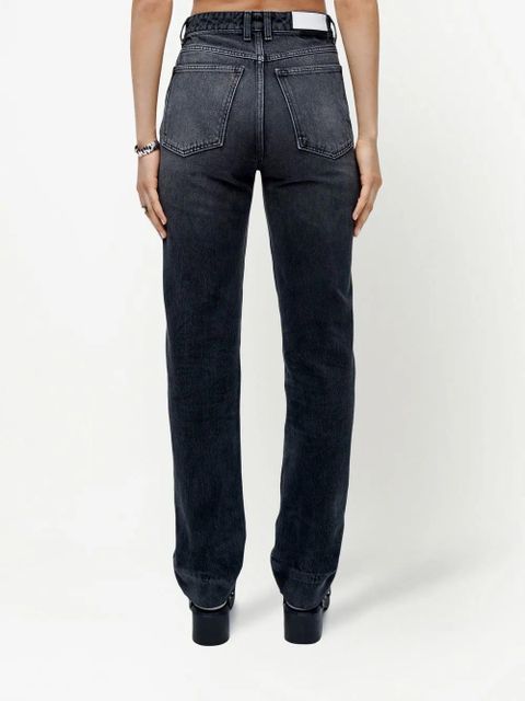 RE/DONE 70s high-waisted straight-leg jeans - Black