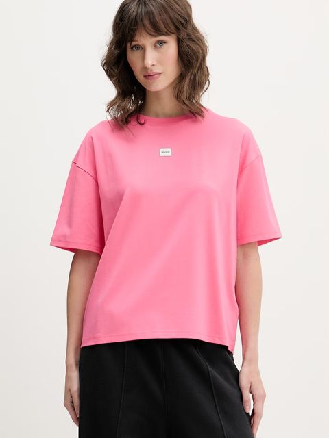HUGO T-shirt oversize damski z modalem SIGNATURE_TSHIRT - zdjęcie produktu nr 1