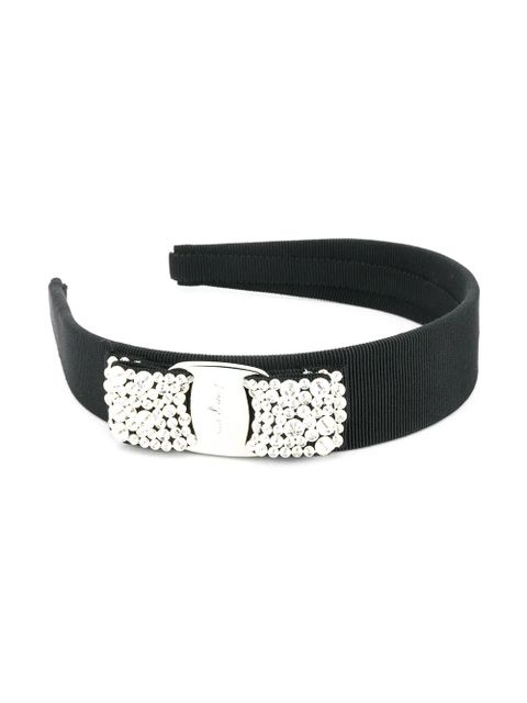 Ferragamo crystal-embellished headband - Black - zdjęcie produktu nr 2